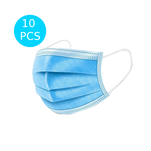 Disposable 3 Layers Face Mask - Pack of 10
